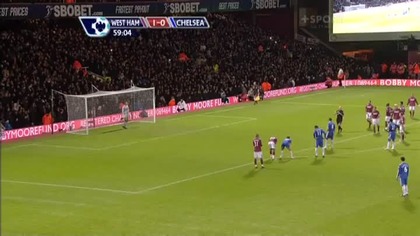 Premier League sezon 2009/2010 1-1 Chelsea vs West Ham Lampard