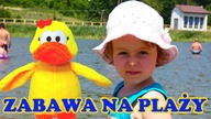  ZABAWA NA PLAŻY Z KACZORKIEM  WAKACJE, JEZIORO, SŁOŃCE, BABKI Z PIASKU 