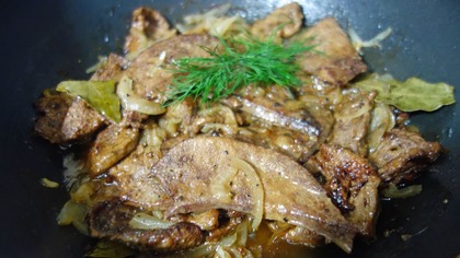 Wątróbka wieprzowa z cebulą.  Jak zrobić wątróbkę wieprzową żeby była miękka?