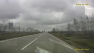 Czołowe zderzenie osob&oacute;wki z TIR-em - rejestrator z osob&oacute;wki