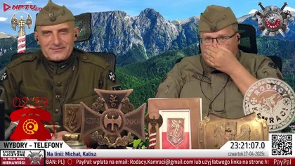WYBORY - TELEFONY.  Czw.  17. 4. 2025r.  W.  Olszański, M.  Osadowski Rodacy Kamraci NPTV.pl