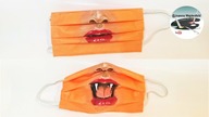 Jak zrobić malowaną maseczkę z torby, bez szycia [PAINTED PROTECTIVE MASK ] - Pomysły plastyczne DiY