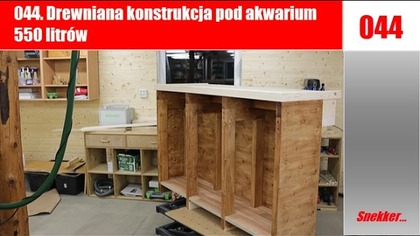 044 Drewniana konstrukcja pod akwarium 550  litrów