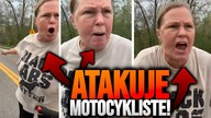 KOBIETA NAPDA NA MOTOCYKLISTĘ! - LUDZIE VS MOTOCYKLIŚCI!