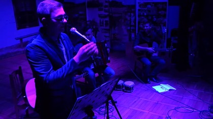 Grupa muzyczna Art déco, utwór Pożar sadzy Jana Pocka, koncert w Markuszowie 29. 11. 2017 r.