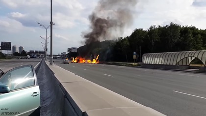 Wybuch transportu na drodze w Rosji!