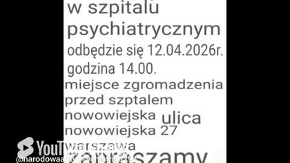 Zapraszamy na uczczenie pierwszej rocznicy Macieja Bubla przez szpital psychiatryczny nowowiejska.