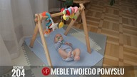 Drewniany stojak edukacyjny, baby gym