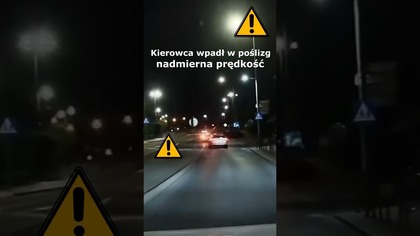 Kierowca wpadł w poślizg - nadmierna prędkość #shorts #rikordwidjo