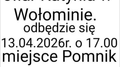 zapraszamy na uroczystości uczczenie ofiar Katynia.