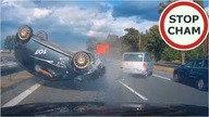 Dachowanie i wypadek na S8 - czyli po co  bezpieczny odstęp między pojazdami? #277 Wasze Filmy