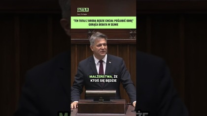 Dyskusja o statusie osoby najbliższej.  Piotr Kaleta (PiS) sprowadził temat do absurdu #shorts