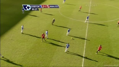 Premier League sezon 2009/2010 Everton 3-1 Man Utd Rodwell