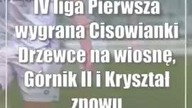 IV liga: Pierwsza wygrana Cisowianki Drzewce na wiosnę, Górnik II i Kryształ znowu na remis