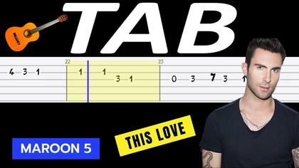  This Love (Maroon 5) - melodia TAB (gitara)  NUTY W OPISIE 