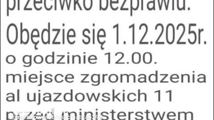 zapraszamy na protest przeciwko bezprawiu.