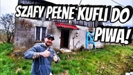 OPUSZCZONY DOM PIWOSZA PO ŚRODKU POLA - kufle do piwa, wędki i inne znaleziska! Niewystraszony Urbex