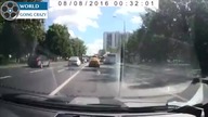 Eksplozja ciężarówki z szambem w Moskwie.
