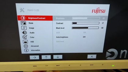 How to enable presence sensor in Fujitsu monitor?