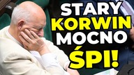 HIT! KORWIN ŚPI W SEJMIE! W tle ZADYMA O REFERENDUM PiS!