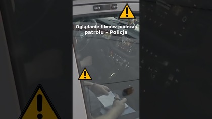 Oglądanie filmów podczas jazdy - Policja #shorts #rikordwidjo