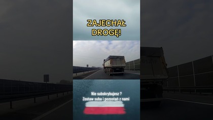 Sekunda i tragedia ciężarówka zajeżdża drogę!  #wypadek #droga #uwaga #polskiedrogi