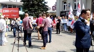 Pikieta pracownik&oacute;w sieci Praktiker (22,05,2017 Dąbrowa G&oacute;rnicza)