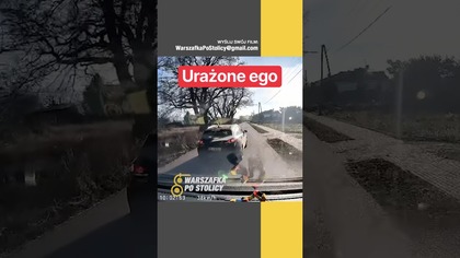 Ryzykowne wyprzedzanie, a potem hamowanie na złość, bo ktoś zatrąbił #kierowca