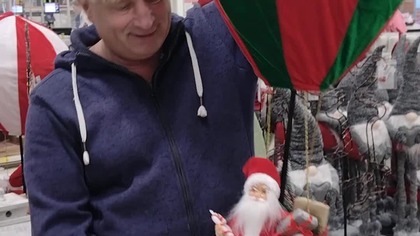 Mikołaj na balkonie