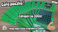 Zdrapki Lotto #535 Cała Paczka zdrapki Klub Milionerów  Kilka wygranych i dobre trafienie 
