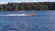 Racing boat water