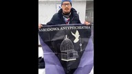 Protest antypsychiatryczny przed szpitalem Sobieskiego.