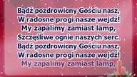Piosenka religiljna Bądź pozdrowiony Gościu nasz z linią melodyczną