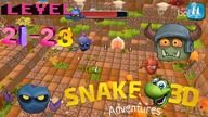 Snake 3D Adventures gameplay Walkthrough Tutorial Justbaby gaming Level 21-23 cartoon video game
