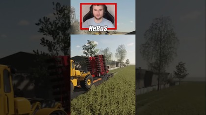 TEN SIEWNIK TO ZARAZ SPADNIE Z LAWETY  #farming