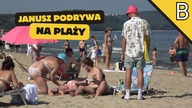 JANUSZ PODRYWA NA PLAŻY W SOPOCIE