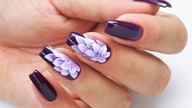Violet flowers nails art tutorial / Colours by Molly