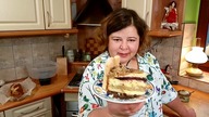 Kawowy tort urodzinowy z wiśniami dla Zuzi
