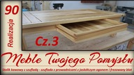 Cz. 3 - Stolik kawowy z szufladą - Szuflada z prowadnicami z jaskółczym ogonem i frezowany blat