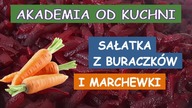 Sałatka z buraczków i marchewki.  Można podawać do obiadu na zimno lub na ciepło