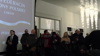 Grzegorz Braun, Włodzimierz Skalik, Sławomir Zawiślak w Zamościu