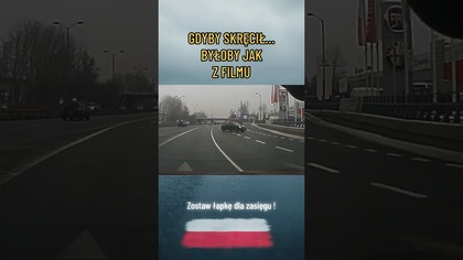  360° na drodze! Chwila i wpadłby w boczną uliczkę  #bliskowypadku #droga #chwiladozderzenia