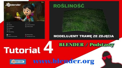 4 Modelujemy trawę ze zdjęcia #blender krok po kroku #tutorial ogrodnictwo i architektura #pl #plant