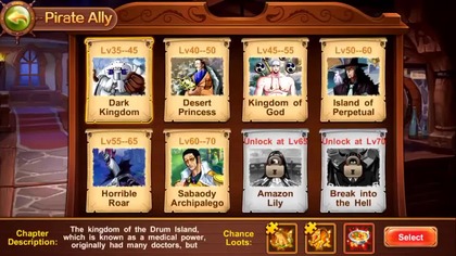 King of Pirates Pirate Ally Lv 40 50 Desert Princess