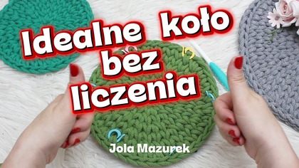 Szydełkowe koło ściegiem tkanym BEZ LICZENIA  Mój autorski patent!