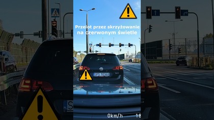 Przelot na czerwonym świetle przez skrzyżowanie #shorts #rikordwidjo