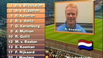 ME UEFA 1988 RFN - Holandia 1 połowa