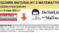 Punkty A (20, 12) i B (7, 3) są wierzchołkami tr&oacute;jkąta r&oacute;wnoramiennego ABC ZADANIE 35 CKE 2021 PODSTAWA MATEMATYKA