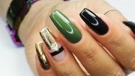Military Green & GOLD / Bluesky