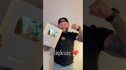 Dziękuję  złoty znaczek od Youtube